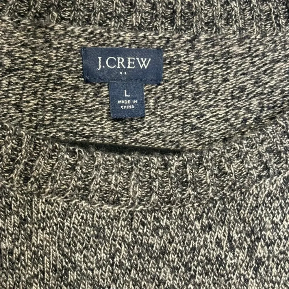 J. Crew Casual‎ Neutral Wool Blend Old Money Dad Grandpacore Sweater Sz L